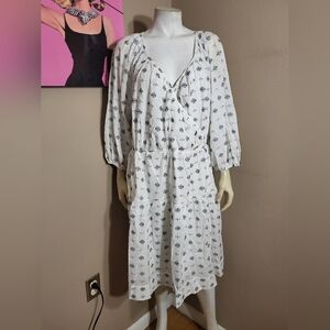 Anthropologie Marcie Textured Tunic Puffed Sleeve Dress XL $140. Condition is Pr